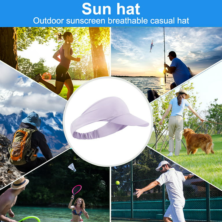 Cooling Stretchy Visor Cool Hat with UV Protection Brim Peak Vizor for  Golf,Tennis,Cycling,Running - Light purple