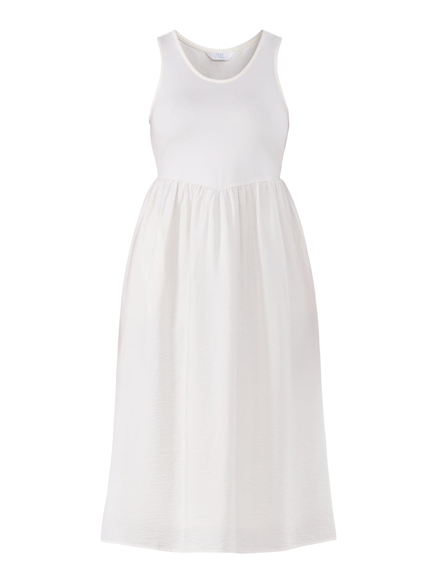 Time and Tru Women's and Women’s Plus Sleeveless Mix Tank Dress, Sizes XS-4X