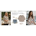 thumbnail image 5 of TEMOFON Womens Blouses Summer V Neck 3/4 Sleeve Top for Women Floral Print Boho Womens Tops Dressy Casual Blouses XL, 5 of 8