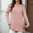 thumbnail image 4 of zbxnLI Women's Sweater Knit Long Sleeve Shirts Crew Neck Casual Lightweight Loose Tunic Tops Wear Leggings, 4 of 7