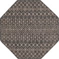 thumbnail image 1 of Unique Loom Outdoor Trellis Geometric Rug 5'3 x 5'3 Octagon Charcoal Gray/Beige, 1 of 1