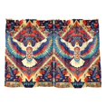 thumbnail image 7 of Yayeee Kitchen Curtains Tier Pair Light Filtering 27"x36" Rod Pocket Short Cafe Window Panel, Beige Geometric Eagle, 7 of 7
