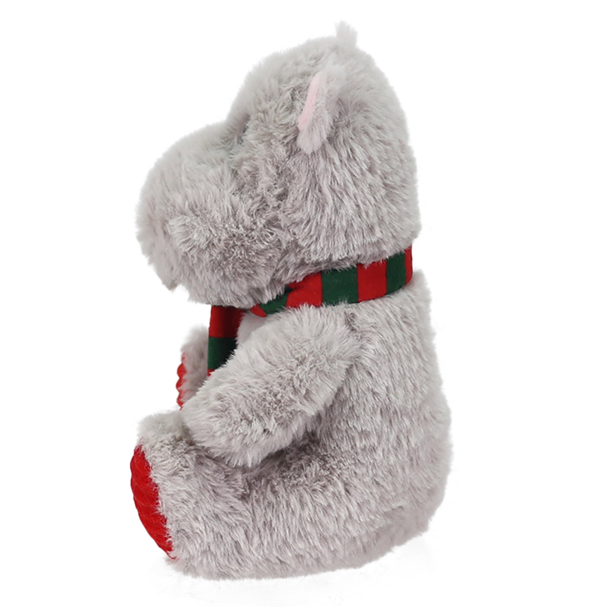 (2 pack) Hippo Stuffed Animal Plush Toy, Gray, 8 in, by Holiday Time