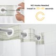 thumbnail image 2 of No Hook Shower Curtain and Liner Set, Sage Green Buffalo Plaid Washable Fabric Shower Curtains for Bathroom, Bathtub, Farmhouse Modern Checkered Waterproof Bathroom Curtains 60W x 72H, 2 of 9