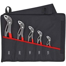 Knipex 2-Piece Mini Pliers Set & Cobra Pliers Set - Compact Tools In Pouch (Made In Germany)