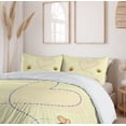 thumbnail image 6 of Ambesonne Honey Bee Duvet Cover Set, Buzzing Flies Heart Shape, 2-Calking, Pale Yellow Champagne, 6 of 7