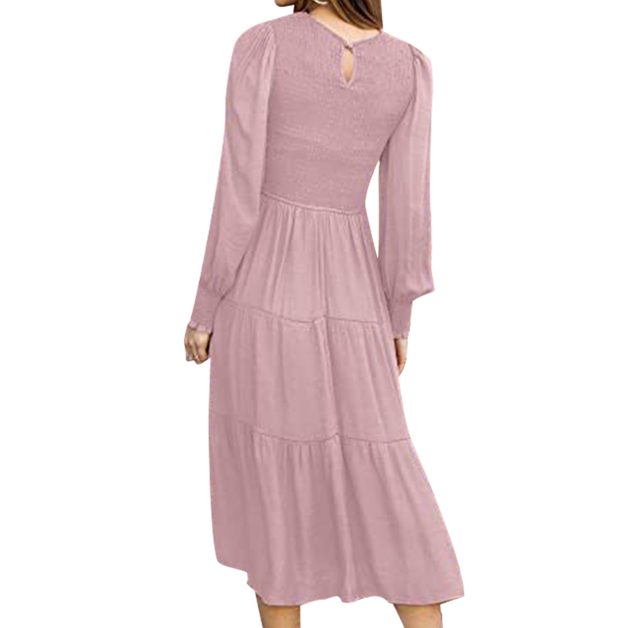 MAWCLOS Women Loose Long Sleeve Maxi Dresses Party Swing A Line Dress Pink M - Walmart.ca MAWCLOS Women Loose Long Sleeve Maxi Dresses Party Swing A Line Dress Pink M - Walmart.ca