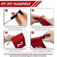 thumbnail image 4 of Bandera de golf KINGTOP numerada, 20 x 15 cm, doble capa, nailon, color rojo, 4 of 7