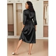 thumbnail image 4 of Ekouaer Silk Robes for Women Long Satin Bride Bridesmaid Wedding Party Robes Lightweight Sexy Sleepwear with Pockets, 4 of 7