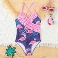 thumbnail image 2 of BOBOGOJP One Piece Swimsuit Toddler Girls 2-10 Years - Sleeveless Cute Swimwear Quick Dry Bathing Suits Summer Beach Wear Pink for Size 13-14 Years, 2 of 8