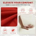 thumbnail image 4 of Kimunuk Outdoor Chair Cushions set of 2, 17" x 16" Zipped Waterproof Outdoor Seat Cushions Couch Pads with Ties for Patio Furniture, Red, 4 of 6
