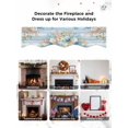 thumbnail image 6 of Blue Beach Coastal Fireplace Mantel Scarf Cover 70"Wx17"L,Fireplace Mantel Shelf Top Runner,Summer Nautical Coral Shell Botanical Vintage Mantle Dresser Scarves Table Runner for Holiday Party, 6 of 6
