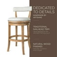 thumbnail image 3 of Open Box Maven Lane Kitchen Swivel Stool, Weathered Oak, Bar Height (4 Pack), 3 of 6