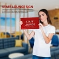 thumbnail image 5 of ADA CENTRAL SIGNS - 6" X4" Staff Lounge Sign - ADA Compliant Tactile Graphics Grade 2 Braille Text | Wall Mount Plastic Staff Privacy Signs for Offices, Hotels, Schools, Apartments, and Restaurants, 5 of 7