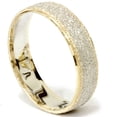 thumbnail image 4 of Pompeii 14k White & Yellow Gold Mens 6mm Two Tone Comfort Fit Texture Wedding Band (,), 4 of 4