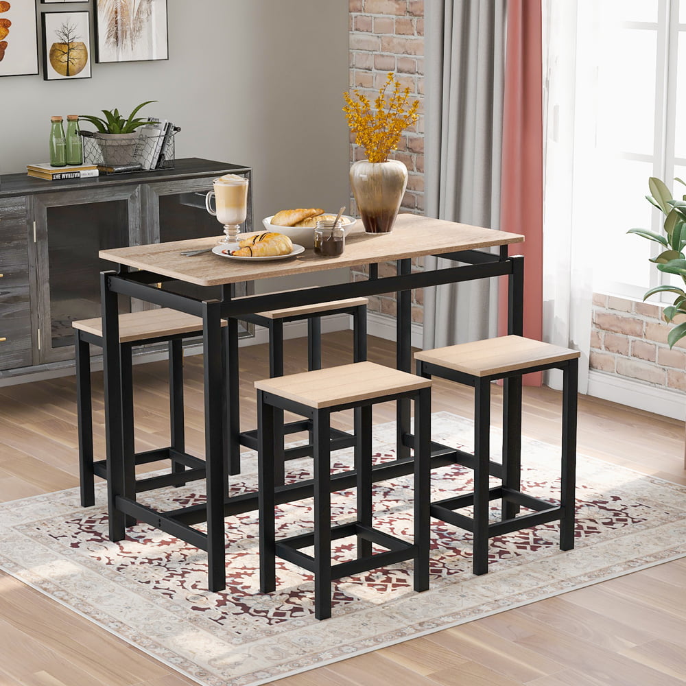 Clearance! Counter Height Table Set of 5, Breakfast Bar Table and Stool