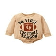 thumbnail image 1 of Combinaison d'Automne pour Bébé, Imprimé de Lettres de Rugby Football Dessin Animé, Manches Longues, Col, Barboteuse pour Garçons Filles, 1 of 9