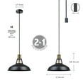 thumbnail image 2 of Robin 1-Light Satin Black Plug-In or Hardwire Pendant, 2 of 3
