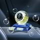thumbnail image 4 of Asiento de perfume de coche de cristal con reloj, capacidad de 10 ml, diseño exquisito, reloj incorporado, base estable, fácil instalación, portátil, tamaño de 8x8x9 cm, peso de 500 g, incluye cinta, 4 of 6