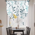 thumbnail image 3 of Teal Green Botanical Tie Up Curtains for Windows, Balloon Window Shades, Watercolor Spring Floral Summer Leaf Kitchen Window Treatments Roll Up Curtain for Basement/Nursery 52"x45", 3 of 8