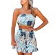 thumbnail image 1 of Conjuntos de dos piezas de playa de verano para mujer Conjuntos de blusas y pantalones cortos de tubo sin tirantes florales bohemios Pompotops ulkah936950, 1 of 4