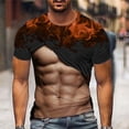 thumbnail image 1 of Styesk T-Shirts pour Homme Mode pour Hommes Impression Florale Mode Entraînement Physique Col Rond Manches Courtes T-Shirt, 1 of 5