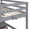 thumbnail image 3 of Wood Full Size Loft Bed In Gray With Desk, Storage & Charging Hub Spot, 3 of 7