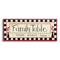 Family Table Hope Dreams Home Sign Typography Graphic Art Gallery Wrapped Canvas Print Wall Art