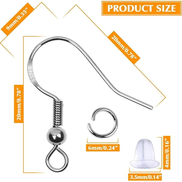 300Pcs DIY Earring Hooks and Wires Fish Hooks for Jewelry Making Walmart