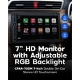 thumbnail image 3 of Power Acoustik 7-Inch HD Touchscreen LCD  - Double-Din In-Dash Receiver with Bluetooth and Wireless Apple Carplay, and Android Auto, 3 of 7
