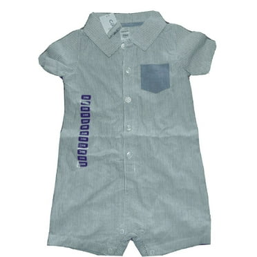 Carter's Boy's Blue Stripe Romper 18M
