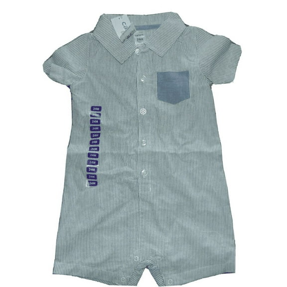 Carter's Boy's Blue Stripe Romper 18M