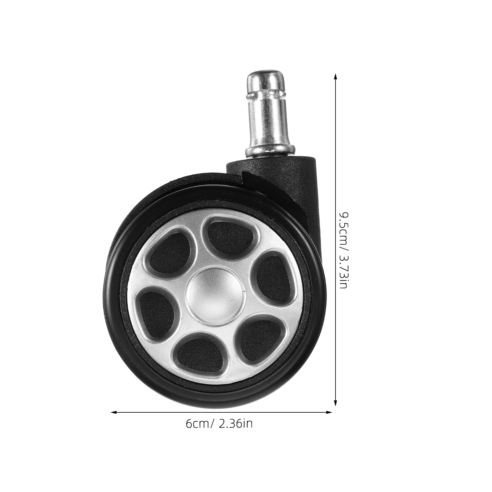 ETHZZLE Set of 5 Black Heavy Duty Office Chair Replacement Wheels with Locking Swivel Casters