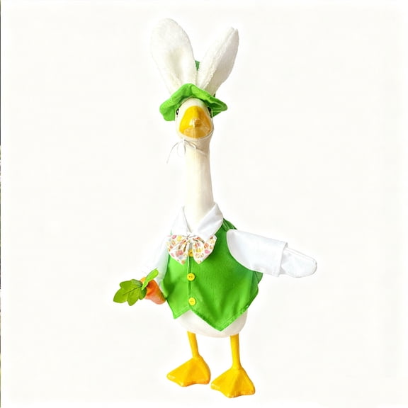 Coollooc Goose Outfits Porch Goose Outfit, Lawn Porch Goose Clothes Fits 23" Cement Plastic Goose Statue for Mardi Gras Outdoor Garden Yard Patio Statue Decoration(A Style)