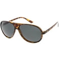 thumbnail image 2 of Oversize Flat Top Aviator Sunglasses Polarized Lens 61mm (Shiny Tortoise / Smoke Polarized), 2 of 4