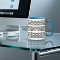 thumbnail image 4 of CHENMEI "Creative White Ceramic Coffee Mug with Black Pattern and Available In Seven Colors for Stylish Sipping Experience", 4 of 6