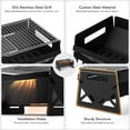 thumbnail image 4 of Charcoal Grill, Folding Portable Grill, with Carry Bag, Camping Firepit for Outdoor Cooking, Campfire, Patio, Backyard, Backpacking, Party, 15.35 * 12.99 * 5.51 Inches$$Garden & Patio, 4 of 7