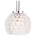 thumbnail image 3 of Woodbridge Lighting Elise 1-Light Glass Mini-Pendant in Chrome/Bronze/Clear, 3 of 5