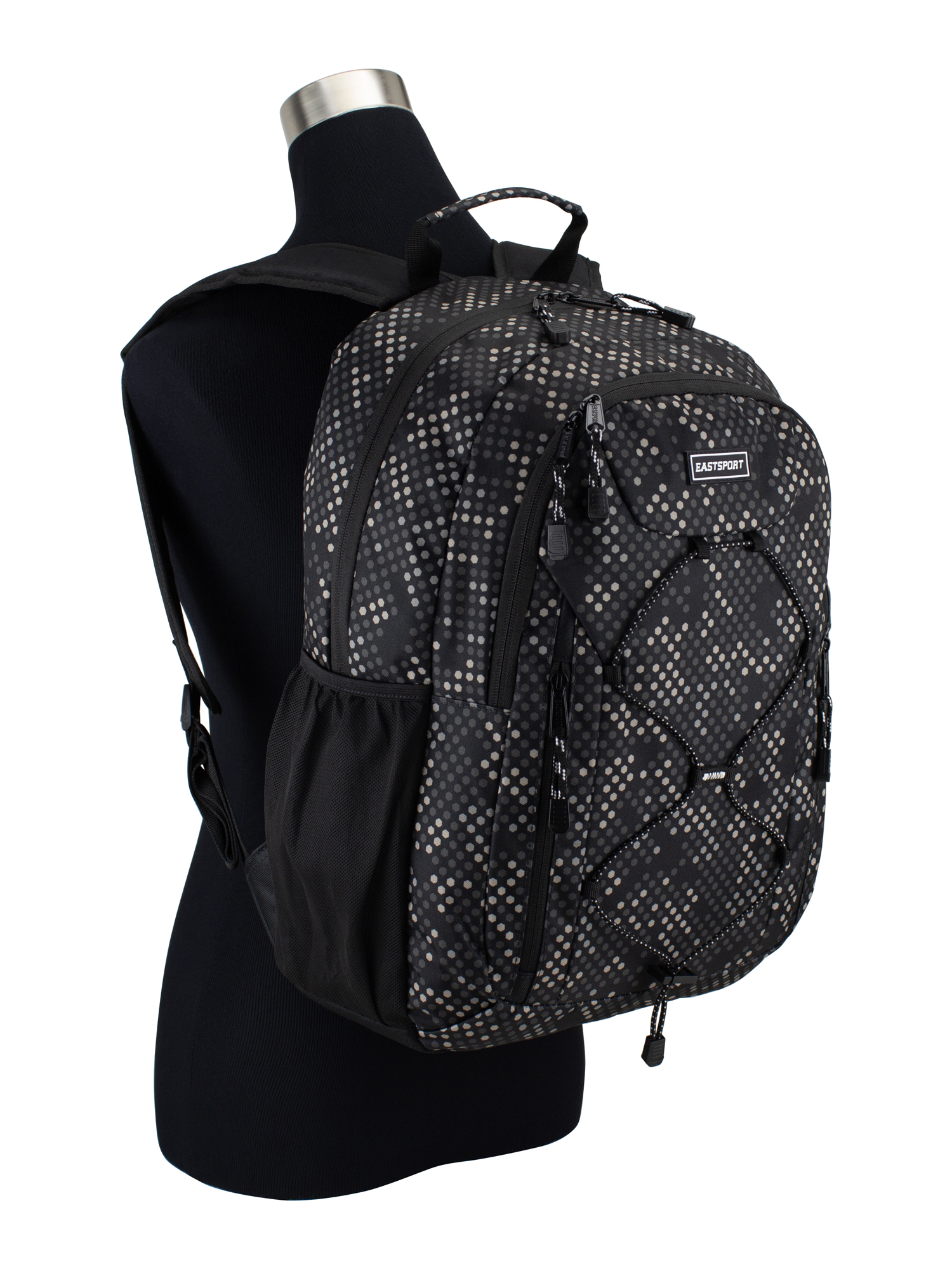 Eastsport Unisex Axis Sport 18.5" Bungee Backpack, Hex Dotted Camo