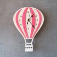 thumbnail image 3 of Yesbay Hot Air Balloon Shape Wooden Mute Wall Clock Bedroom Home Decor,Pink, 3 of 7