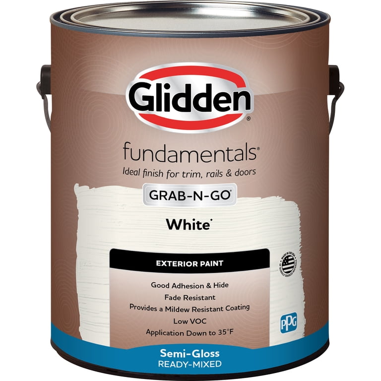 Glidden Fundamentals Pegasus Semi-Gloss Exterior Paint, 1 Gal photo 7