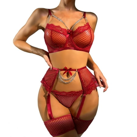 

Pseurrlt Underwear Women Lingerie Set Bra High Waist Lace Underwear For Women
