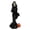 C002- Multicolor (Skull Head), variant on Gothic Home Decor, Indoor Halloween Decorations, Haunted House Decorations, Halloween Decor Indoor Aesthetic, 6X3 Inch Resin Black Witch Statue with Staff and Smiling Pumpkin,