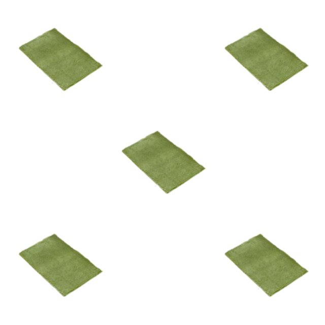 Youkk Polyester Chenille Bath Mat - Strong Water Absorption Exquisite Crafted Soft Texture No Shedding Yellow Green 40cm*60cm 5Set