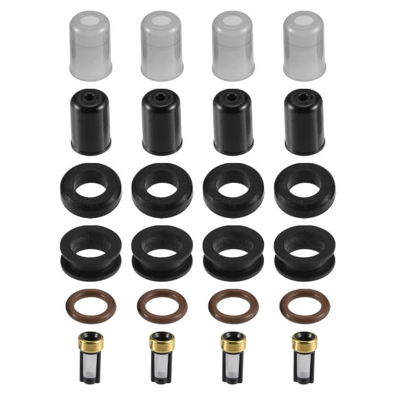 Fuel Injector Seal O Ring Car O-Ring Rebuild Repair Kit for Toyota Corolla MR2 NBR Rubber Black 4 Sets