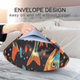 thumbnail image 4 of Yayeee Pillowcase Standard Size Set of 2 Satin Wrinkle Resistant Pillow Case, Black Sardines Pattern, 4 of 7