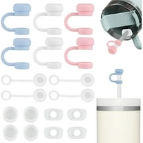 Straw Cover Cap for Stanley Cup,Silicone Straw Topper Compatible with 30&40 Oz Tumbler with Handle,10mm 0.4in Dust-Proof Reusable Straw Tips Lids