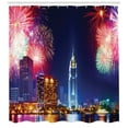 thumbnail image 3 of Ambesonne City Shower Curtain, Fireworks in Ho Chi Minh City, 69"Wx84"L, Multicolor, 3 of 3