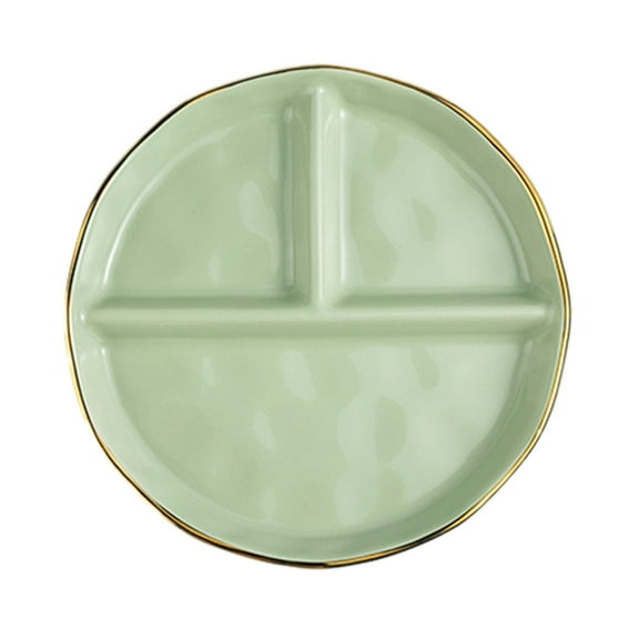 Unmbo Porcelain Plates,Divided Plates for Adults,Ceramic Portion Control Plate