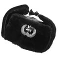 thumbnail image 1 of OULII 1Set Mens Warm Hat with Ear Protection for Winter Outdoor Activities in Black Color Round Shape, 1 of 8